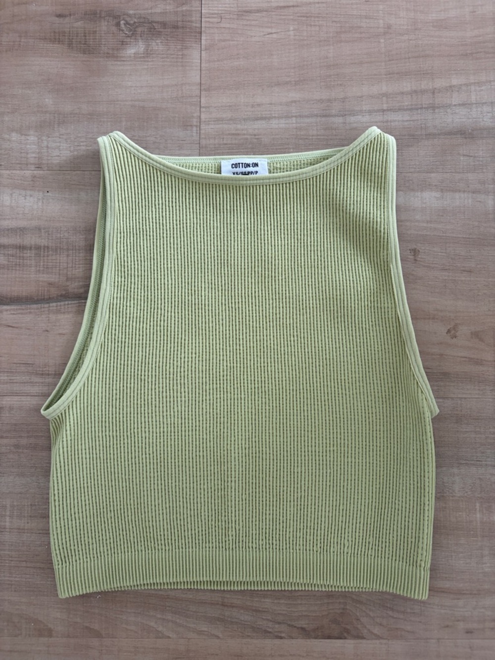 Cotton On Women's Sage Ribbed High-Neck Tank